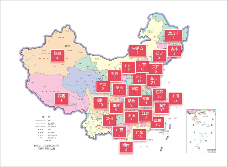 玉龍環保：2024年度環衛服務營收過億企業分布圖