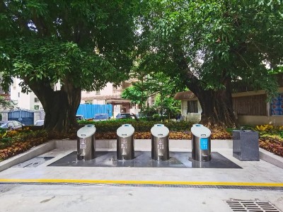 除臭、消毒，深圳首個地埋式垃圾桶在羅湖啟用