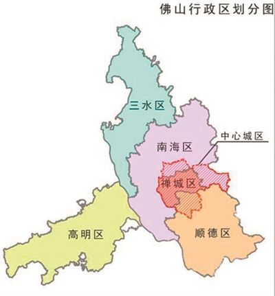 佛山行政區劃圖